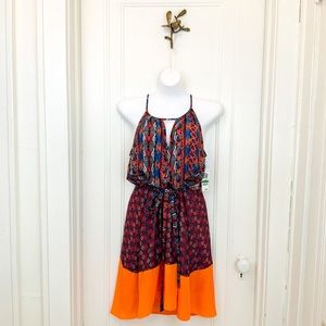 NWT Bar III halter top print dress